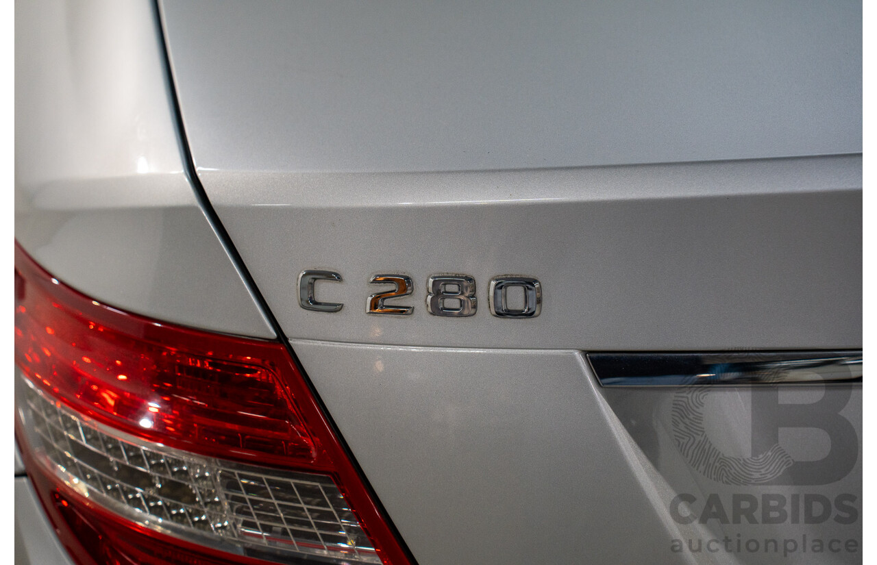 9/2008 Mercedes Benz C280 Avantgarde W204 4d Sedan Iridium Silver V6 3.0L