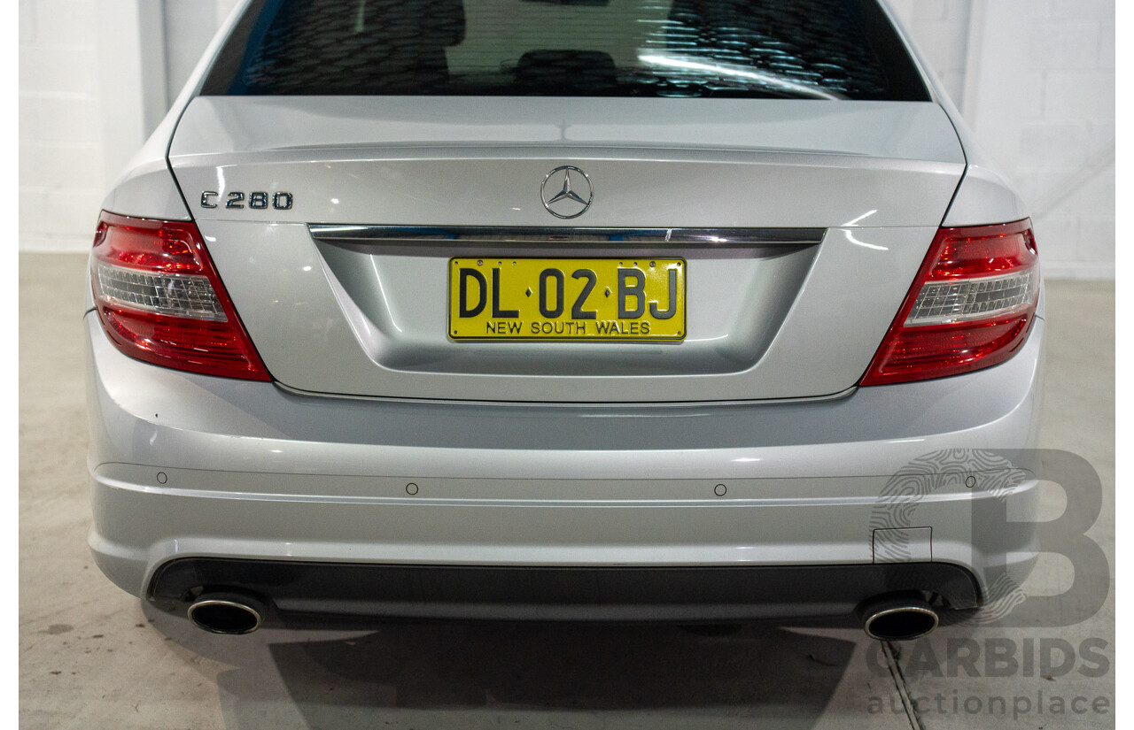 9/2008 Mercedes Benz C280 Avantgarde W204 4d Sedan Iridium Silver V6 3.0L