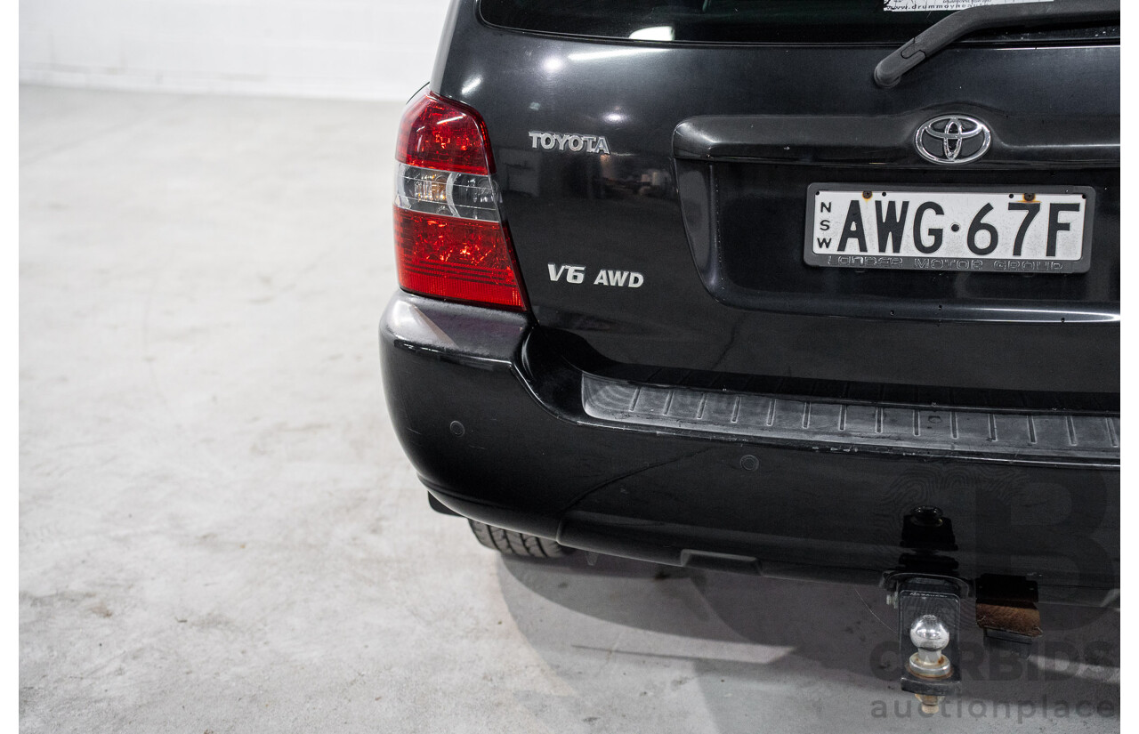 1/2005 Toyota Kluger CVX (AWD) MCU28R Upgrade 4d Wagon Black V6 3.3L