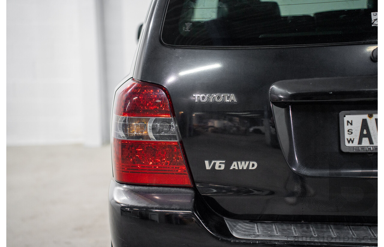 1/2005 Toyota Kluger CVX (AWD) MCU28R Upgrade 4d Wagon Black V6 3.3L