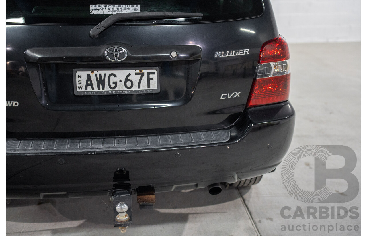 1/2005 Toyota Kluger CVX (AWD) MCU28R Upgrade 4d Wagon Black V6 3.3L