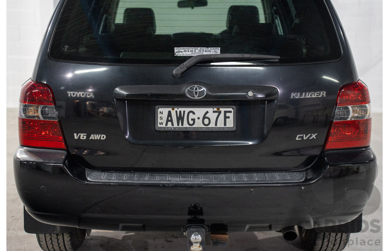 1/2005 Toyota Kluger CVX (AWD) MCU28R Upgrade 4d Wagon Black V6 3.3L