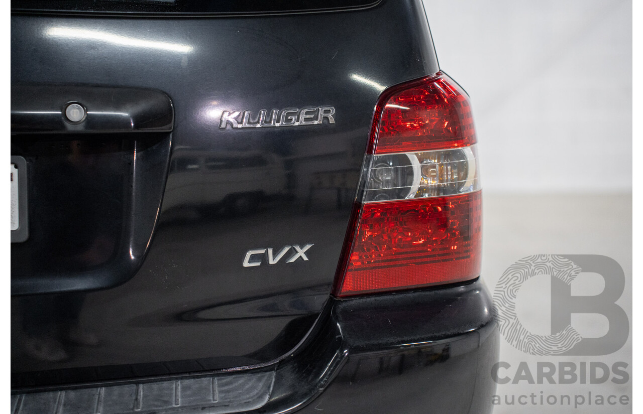 1/2005 Toyota Kluger CVX (AWD) MCU28R Upgrade 4d Wagon Black V6 3.3L