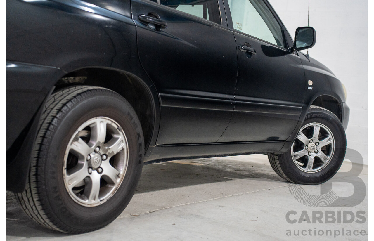 1/2005 Toyota Kluger CVX (AWD) MCU28R Upgrade 4d Wagon Black V6 3.3L