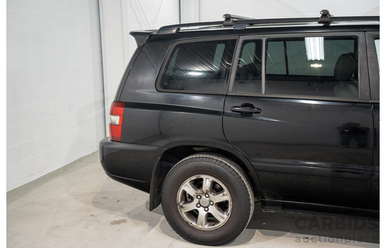 1/2005 Toyota Kluger CVX (AWD) MCU28R Upgrade 4d Wagon Black V6 3.3L