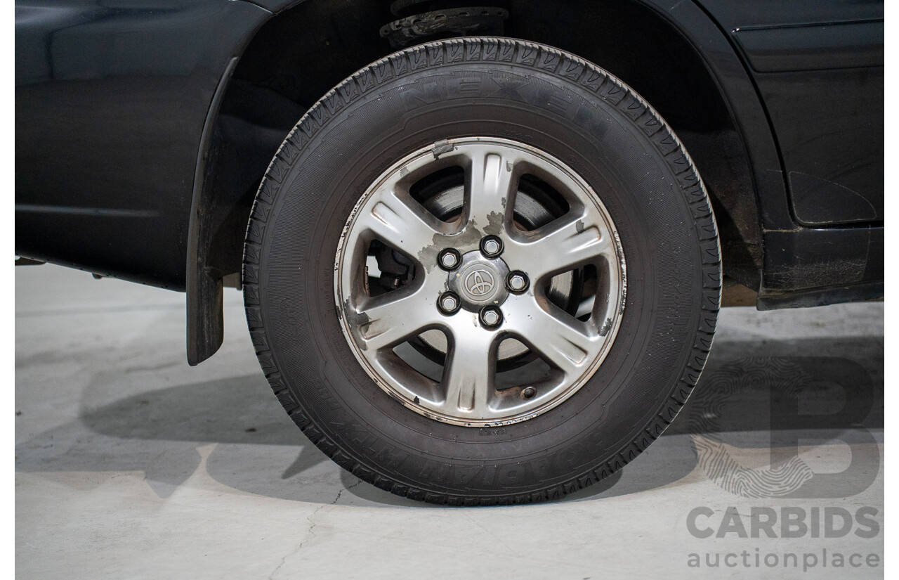 1/2005 Toyota Kluger CVX (AWD) MCU28R Upgrade 4d Wagon Black V6 3.3L