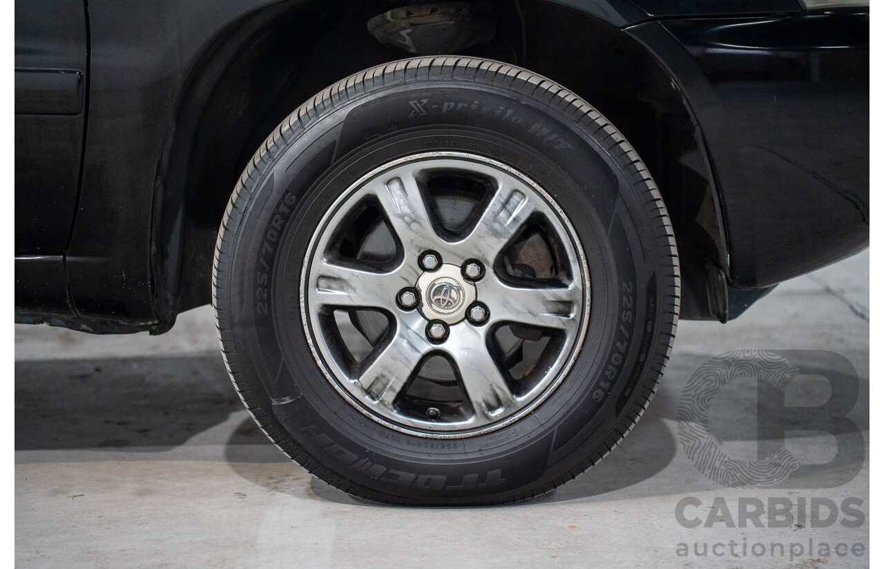 1/2005 Toyota Kluger CVX (AWD) MCU28R Upgrade 4d Wagon Black V6 3.3L