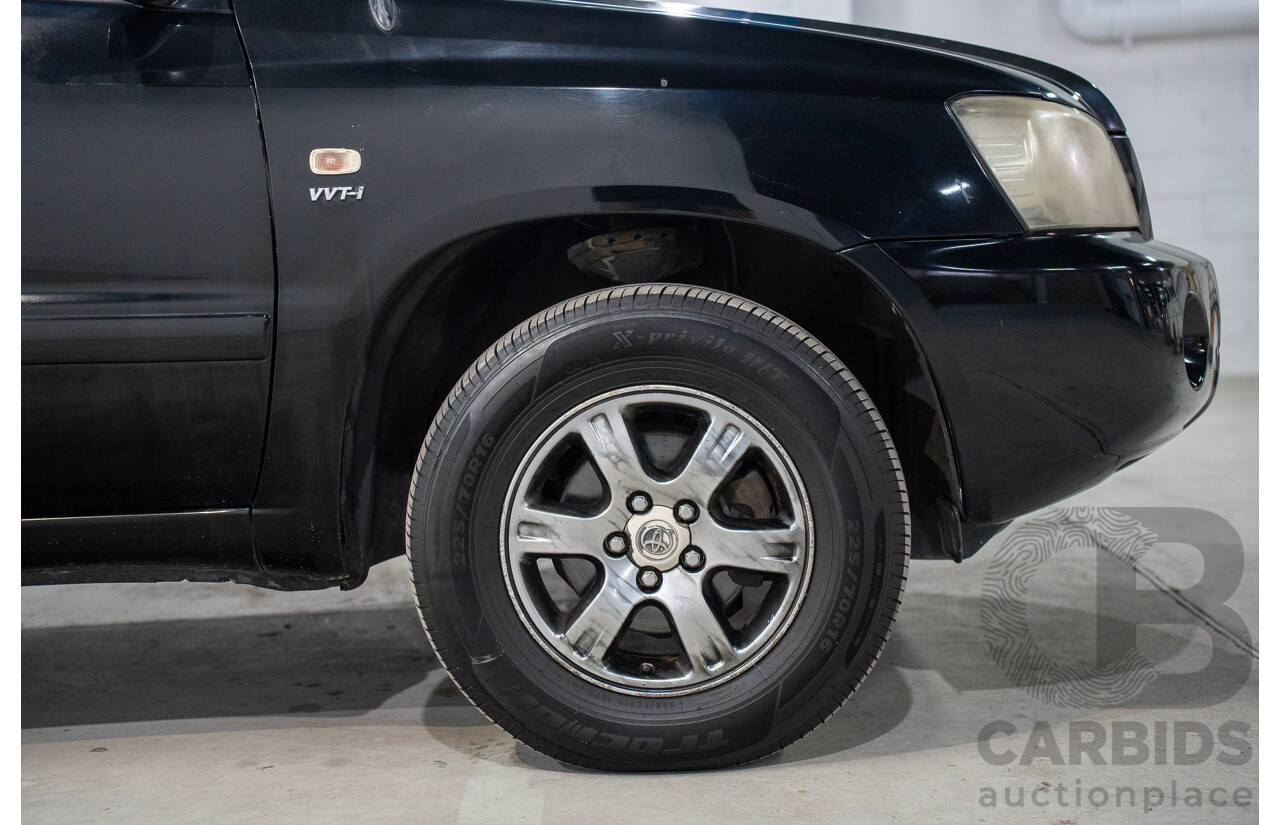 1/2005 Toyota Kluger CVX (AWD) MCU28R Upgrade 4d Wagon Black V6 3.3L