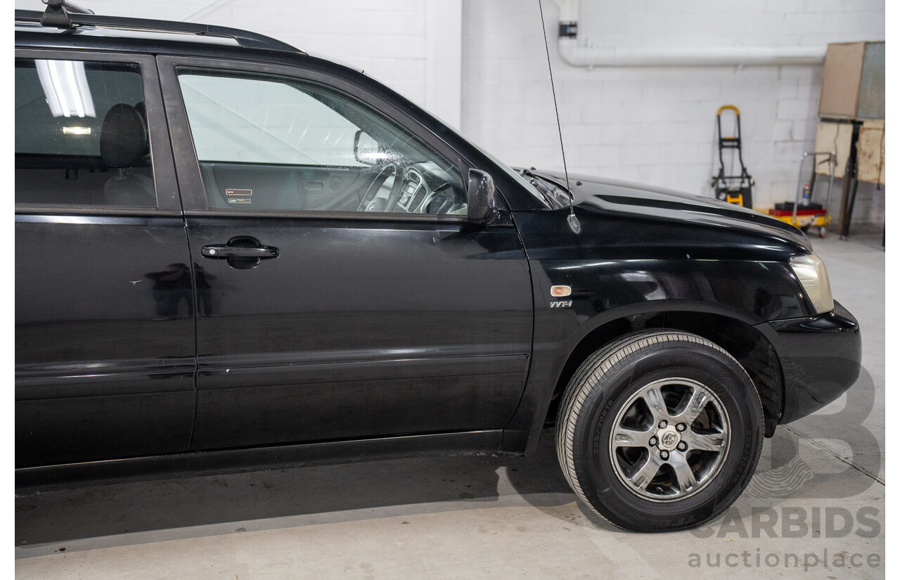 1/2005 Toyota Kluger CVX (AWD) MCU28R Upgrade 4d Wagon Black V6 3.3L