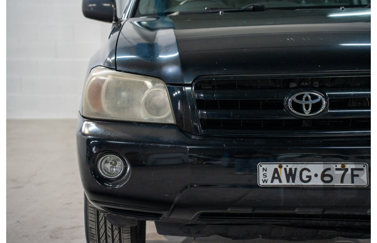 1/2005 Toyota Kluger CVX (AWD) MCU28R Upgrade 4d Wagon Black V6 3.3L