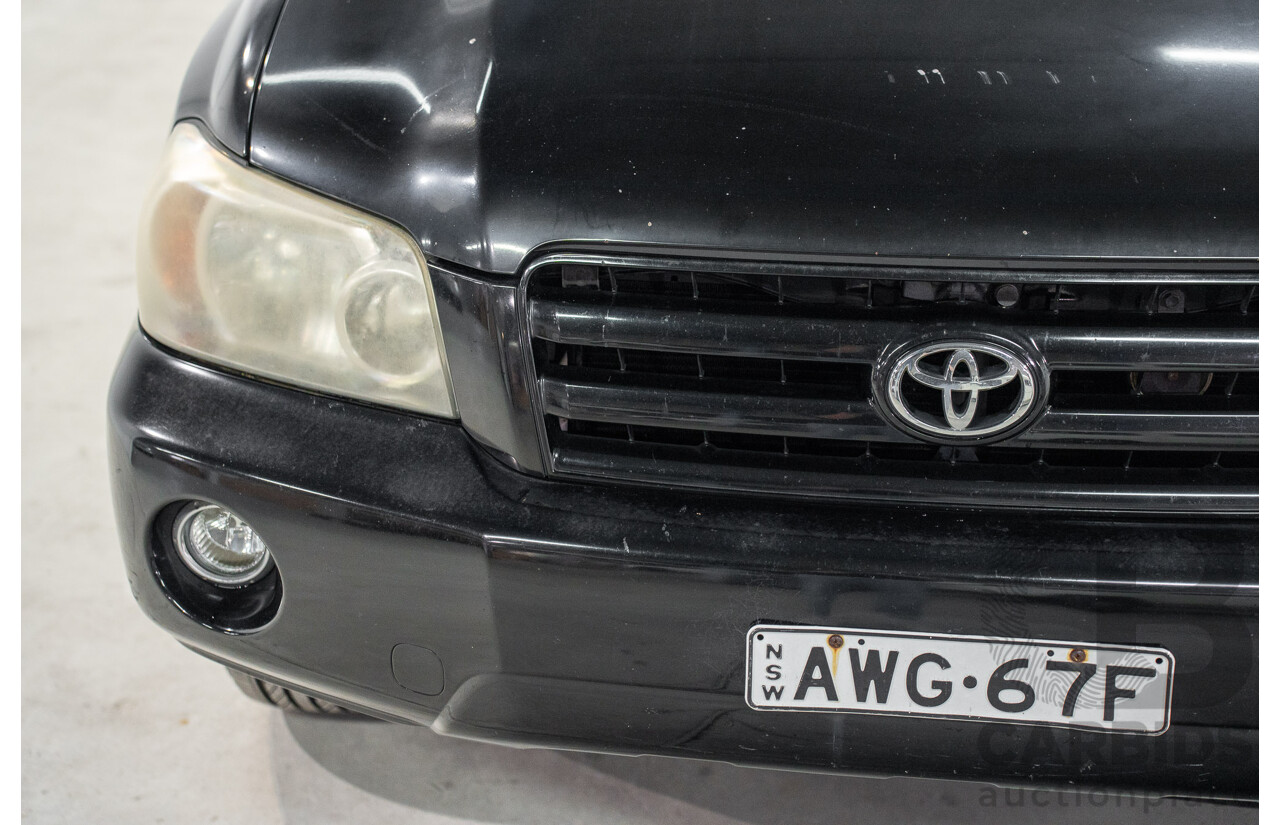 1/2005 Toyota Kluger CVX (AWD) MCU28R Upgrade 4d Wagon Black V6 3.3L