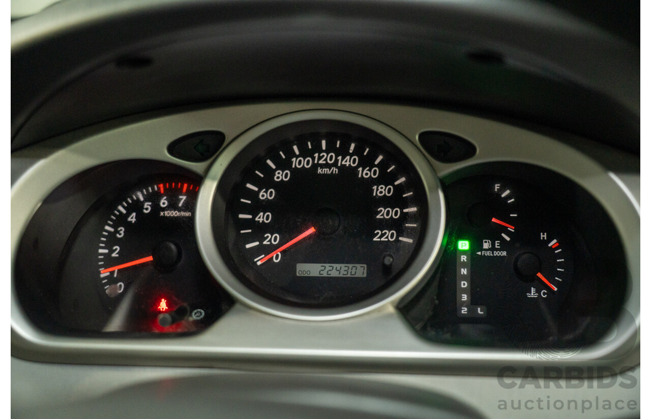 1/2005 Toyota Kluger CVX (AWD) MCU28R Upgrade 4d Wagon Black V6 3.3L