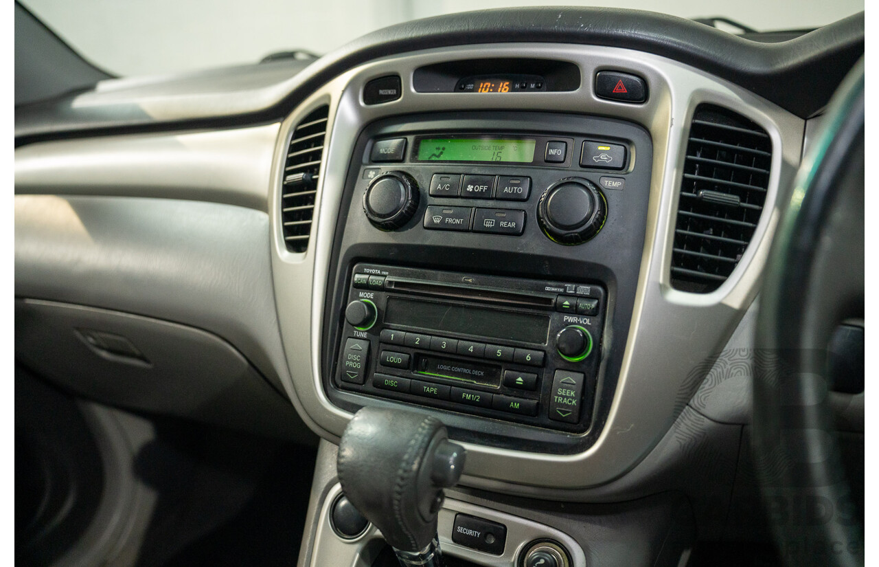 1/2005 Toyota Kluger CVX (AWD) MCU28R Upgrade 4d Wagon Black V6 3.3L