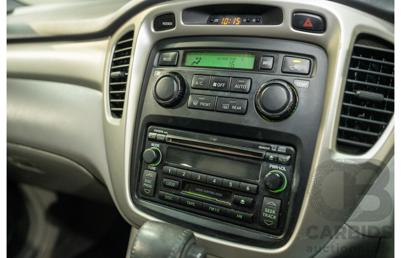 1/2005 Toyota Kluger CVX (AWD) MCU28R Upgrade 4d Wagon Black V6 3.3L