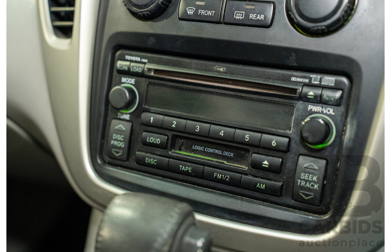 1/2005 Toyota Kluger CVX (AWD) MCU28R Upgrade 4d Wagon Black V6 3.3L