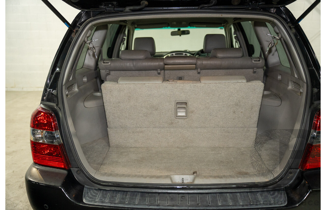 1/2005 Toyota Kluger CVX (AWD) MCU28R Upgrade 4d Wagon Black V6 3.3L