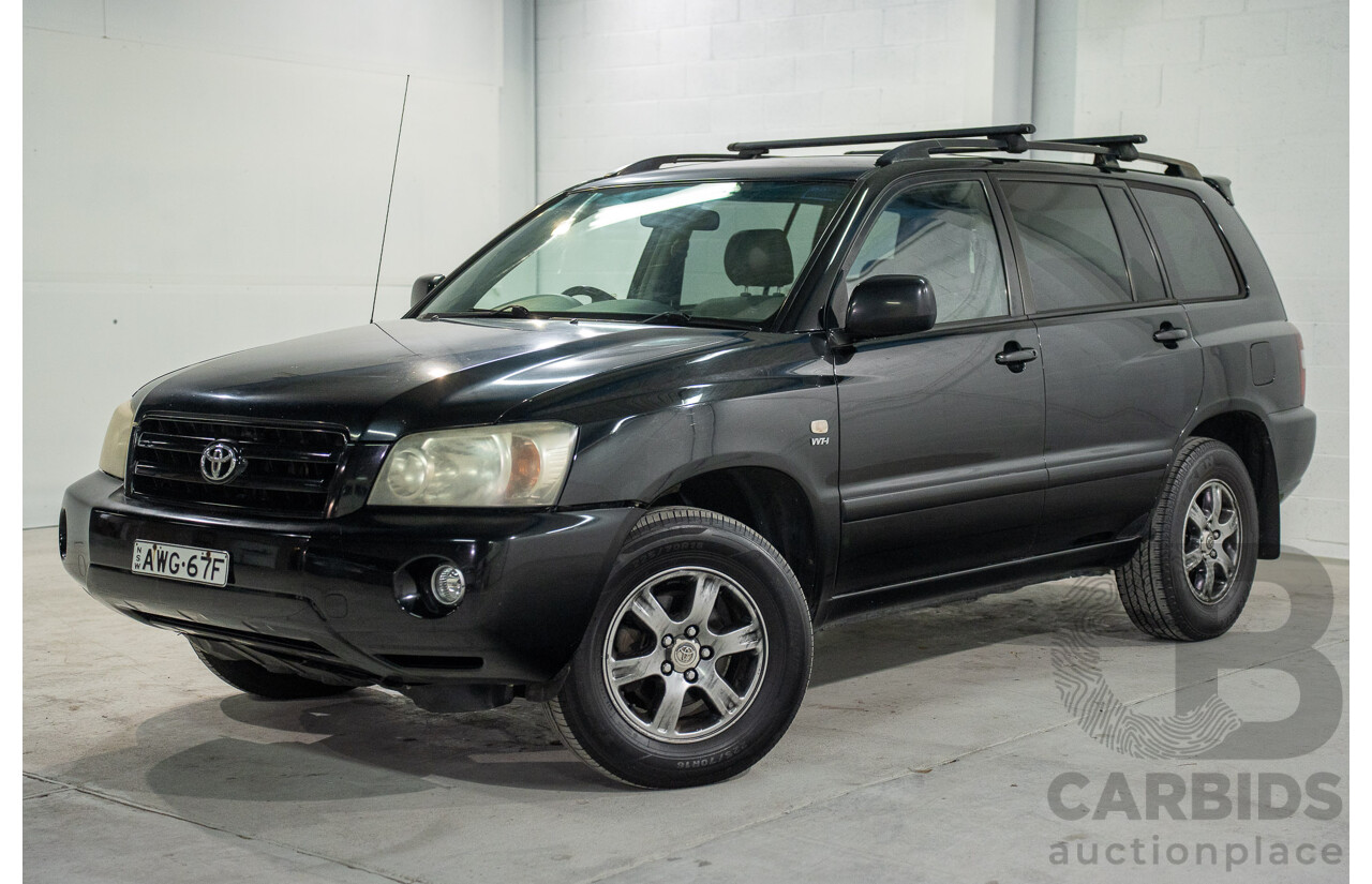 1/2005 Toyota Kluger CVX (AWD) MCU28R Upgrade 4d Wagon Black V6 3.3L