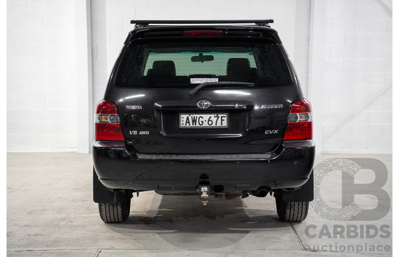 1/2005 Toyota Kluger CVX (AWD) MCU28R Upgrade 4d Wagon Black V6 3.3L