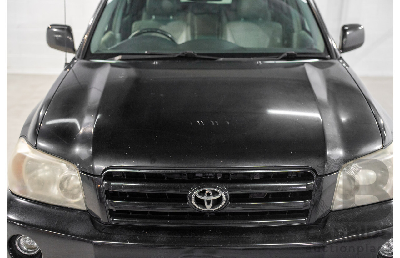 1/2005 Toyota Kluger CVX (AWD) MCU28R Upgrade 4d Wagon Black V6 3.3L