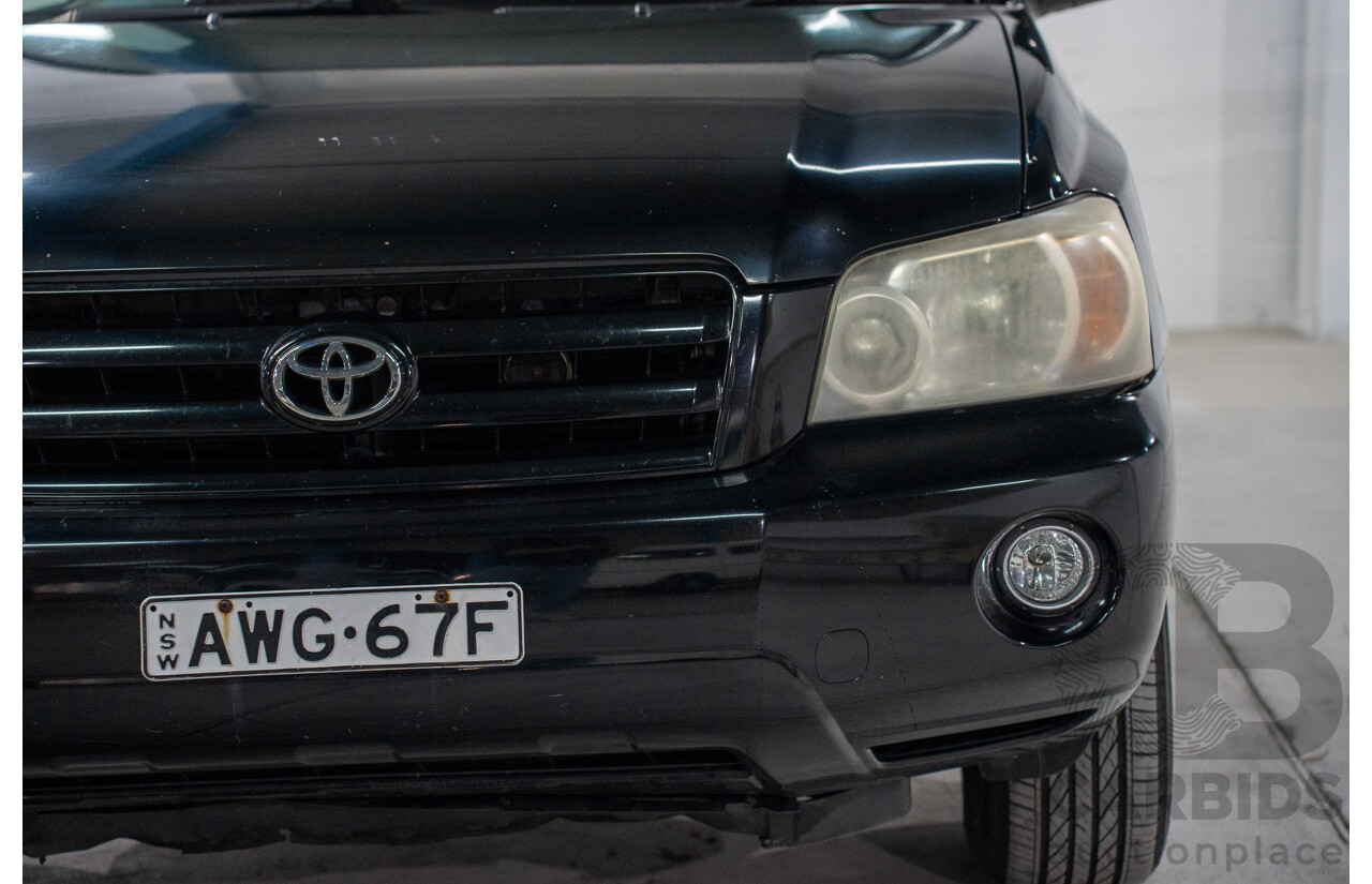 1/2005 Toyota Kluger CVX (AWD) MCU28R Upgrade 4d Wagon Black V6 3.3L