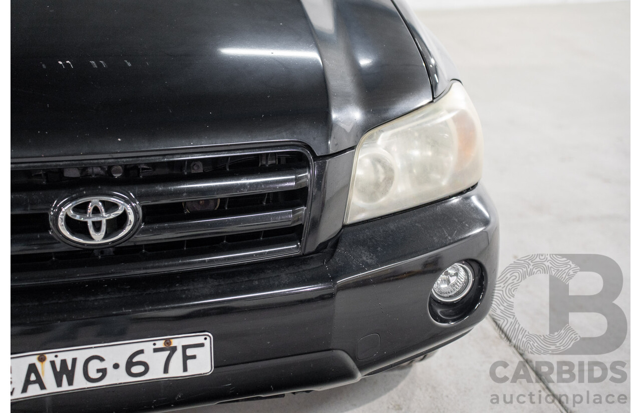 1/2005 Toyota Kluger CVX (AWD) MCU28R Upgrade 4d Wagon Black V6 3.3L