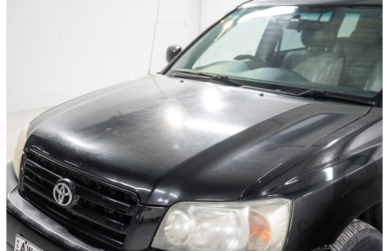 1/2005 Toyota Kluger CVX (AWD) MCU28R Upgrade 4d Wagon Black V6 3.3L