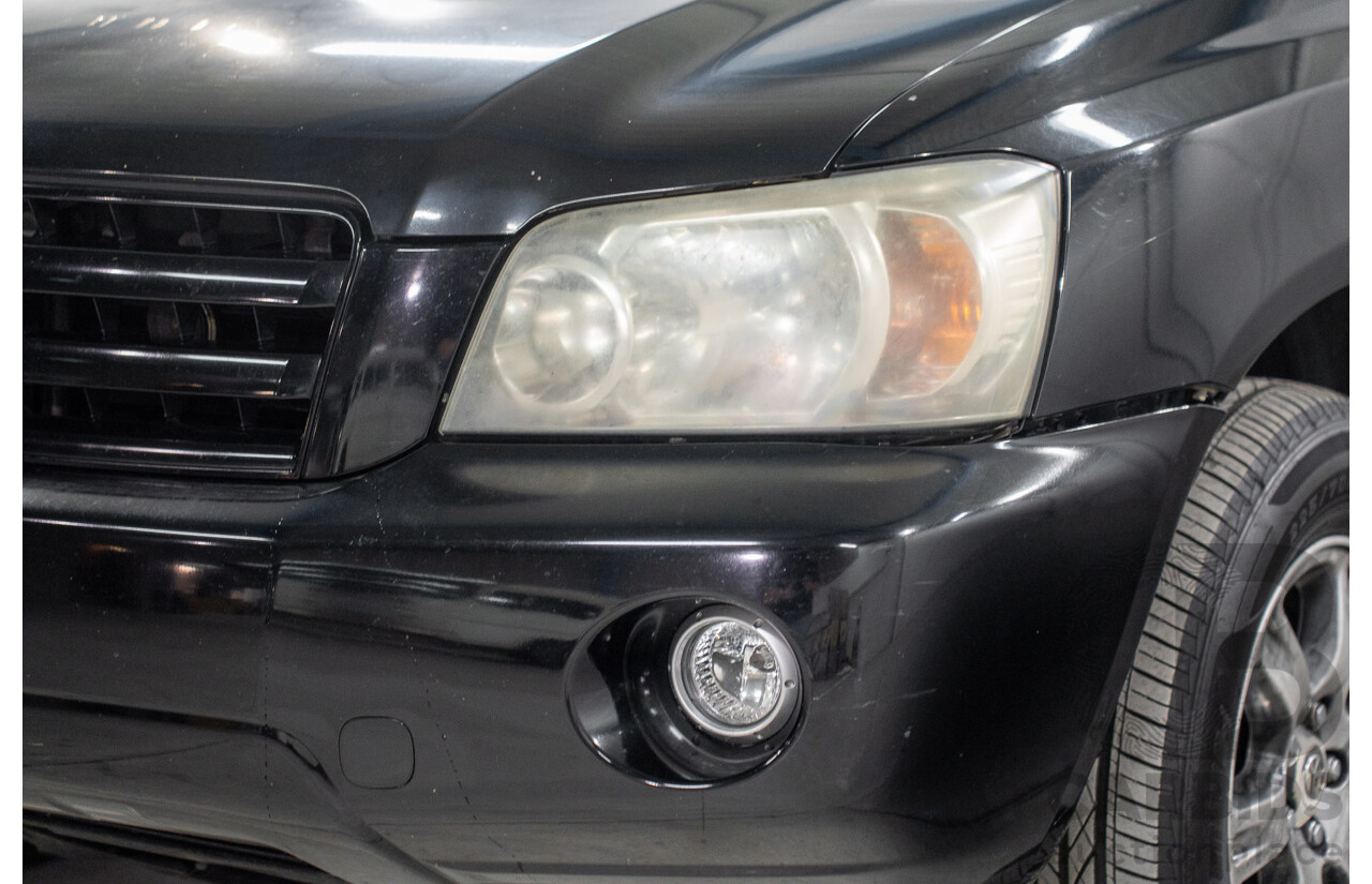 1/2005 Toyota Kluger CVX (AWD) MCU28R Upgrade 4d Wagon Black V6 3.3L