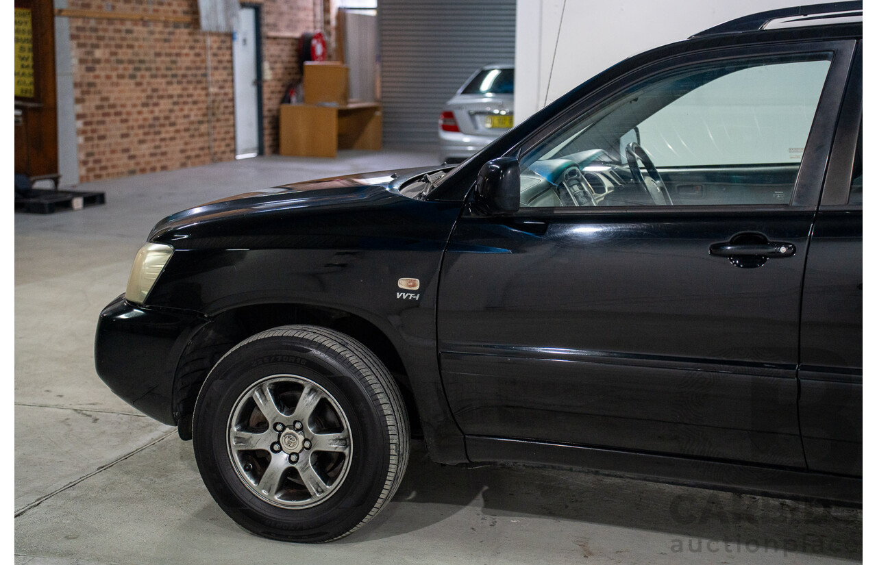 1/2005 Toyota Kluger CVX (AWD) MCU28R Upgrade 4d Wagon Black V6 3.3L