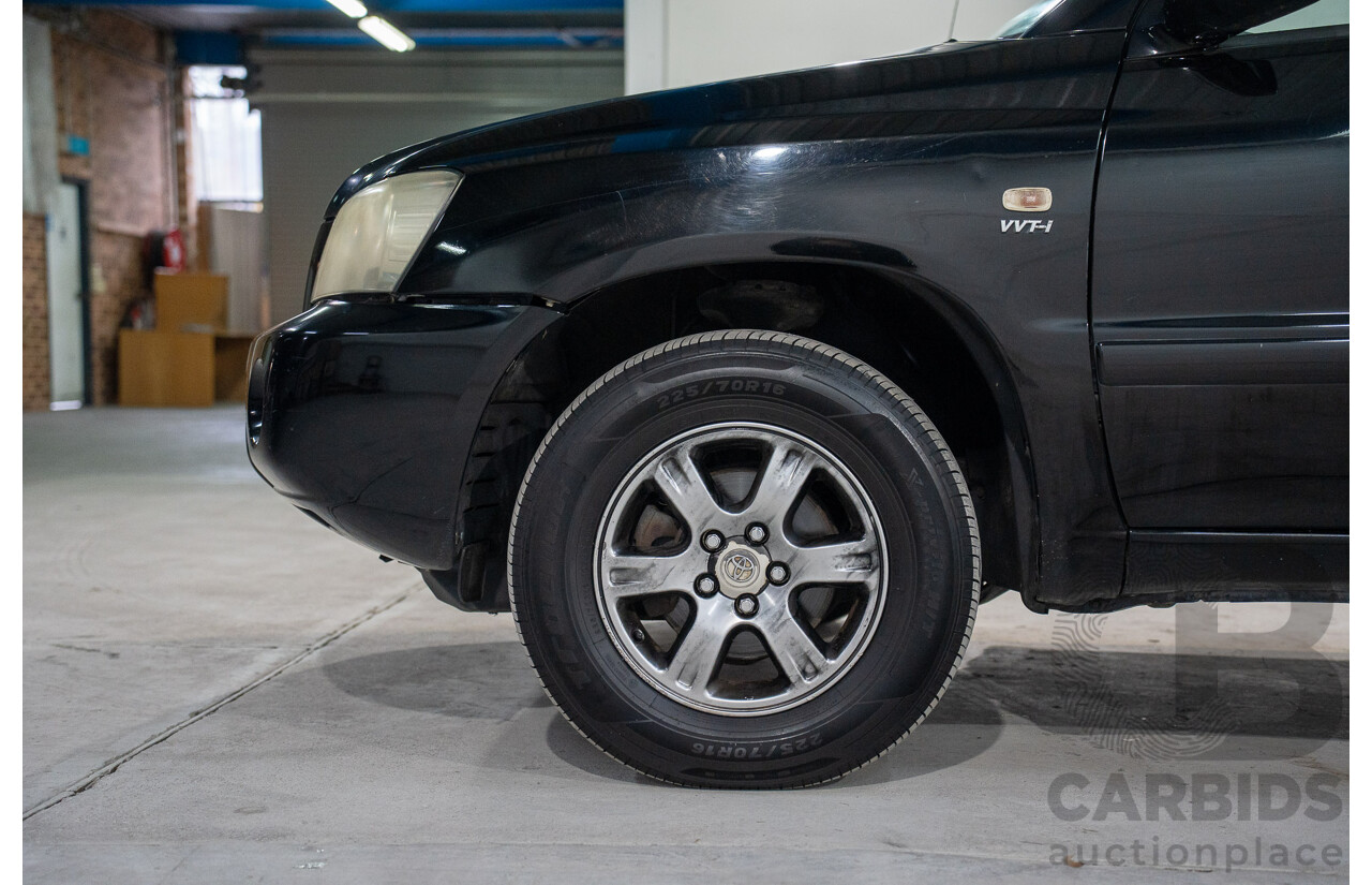 1/2005 Toyota Kluger CVX (AWD) MCU28R Upgrade 4d Wagon Black V6 3.3L