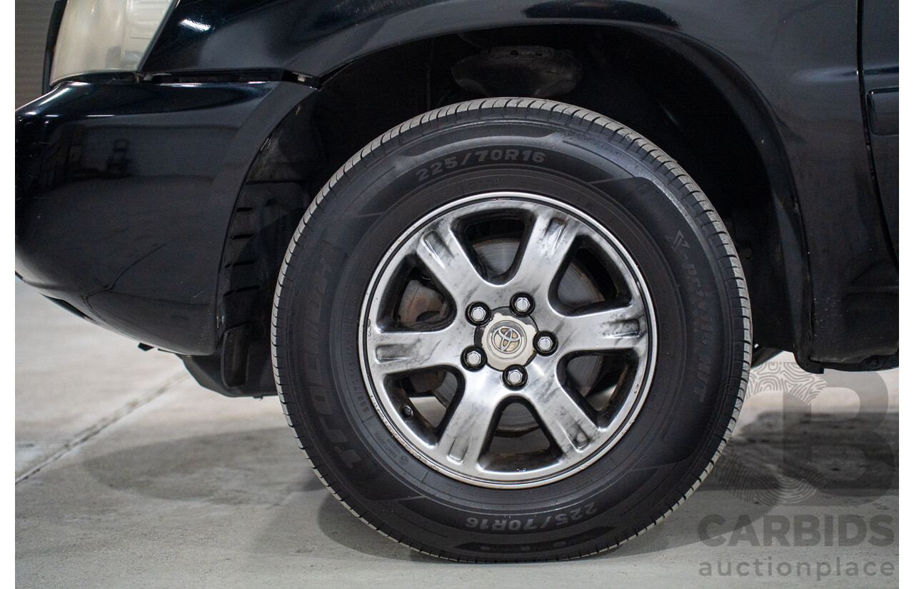 1/2005 Toyota Kluger CVX (AWD) MCU28R Upgrade 4d Wagon Black V6 3.3L