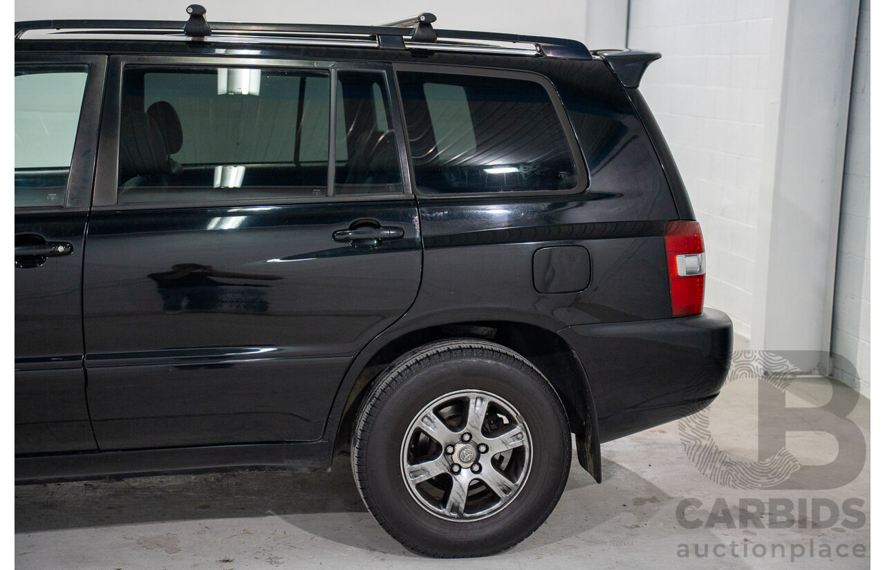 1/2005 Toyota Kluger CVX (AWD) MCU28R Upgrade 4d Wagon Black V6 3.3L