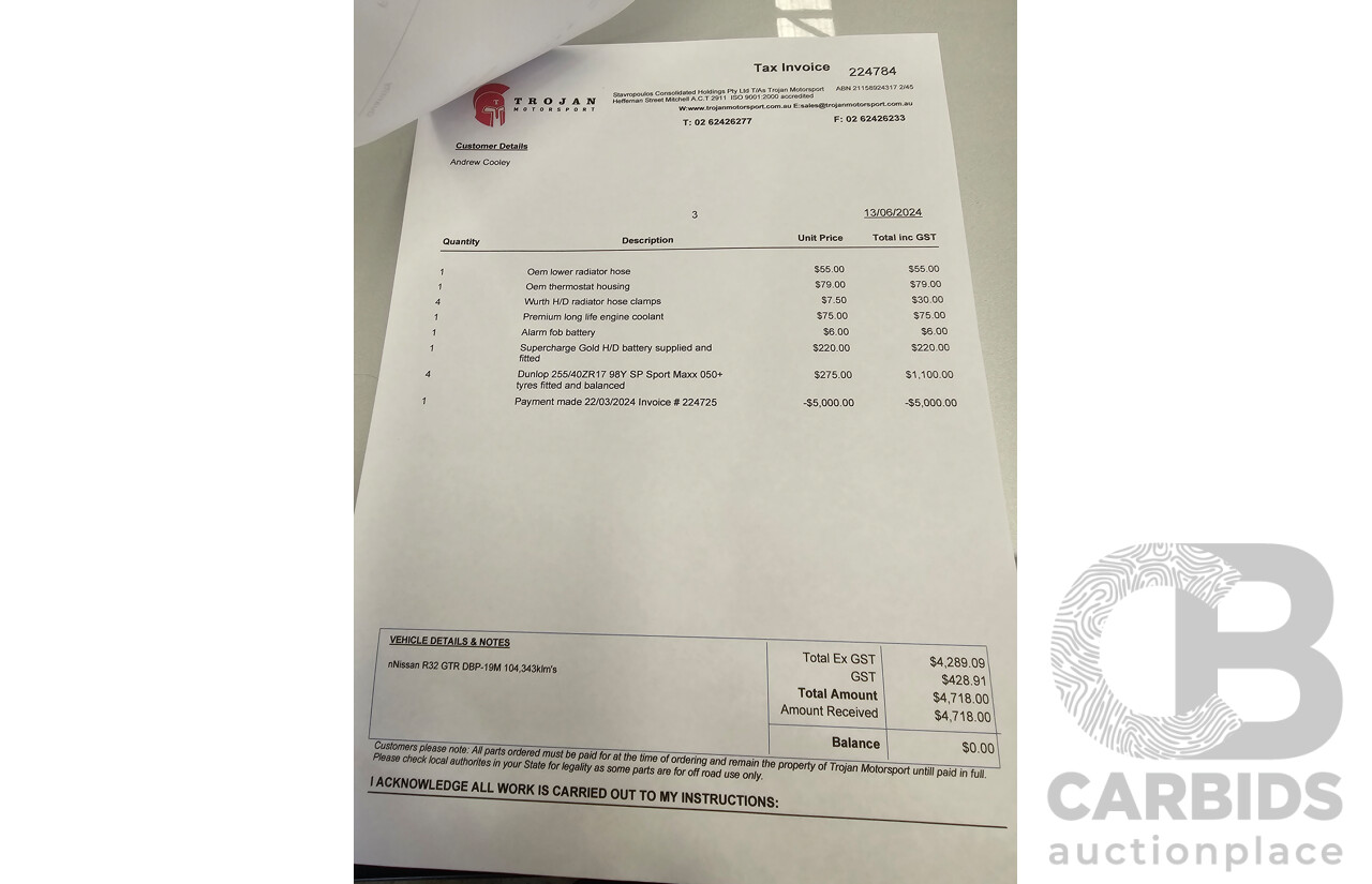 3/1993 Nissan Skyline R32 GT-R BNR32 Series 3 2d Coupe KL0 Spark Silver Metallic Twin Turbo 2.6L - 06/2001 Import