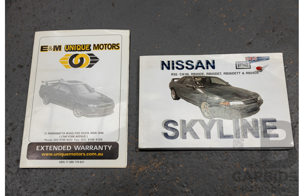 3/1993 Nissan Skyline R32 GT-R BNR32 Series 3 2d Coupe KL0 Spark Silver Metallic Twin Turbo 2.6L - 06/2001 Import