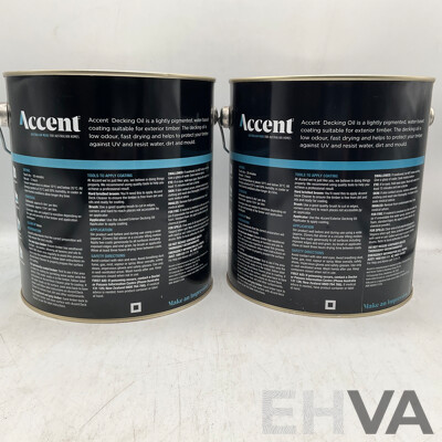 ACCENT Water Based Decking Oil Netural 4L - Lot of 2