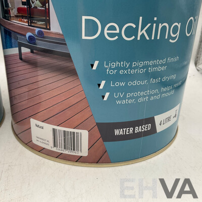 ACCENT Water Based Decking Oil Netural 4L - Lot of 2