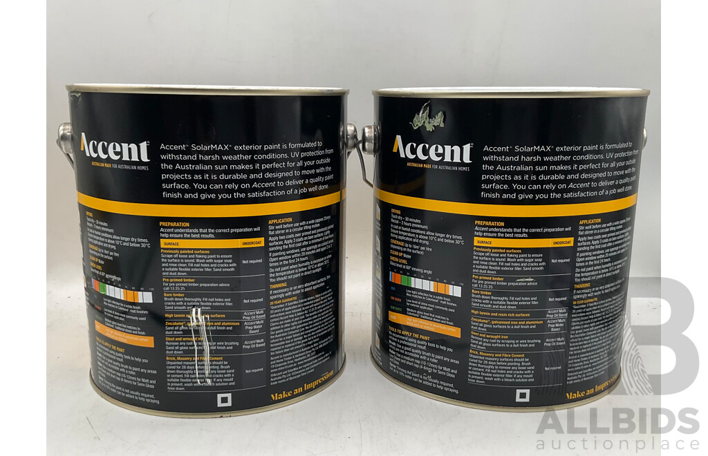 ACCENT SolarMAX Gloss Extra Deep 4L - Lot of 2