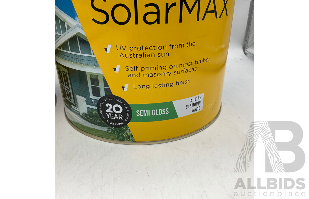 ACCENT SolarMAX Semi Gloss White 4L - Lot of 2