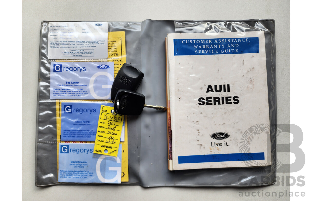 02/2001 Ford Falcon XL (LPG) RWD AUII Utility White 4.0L