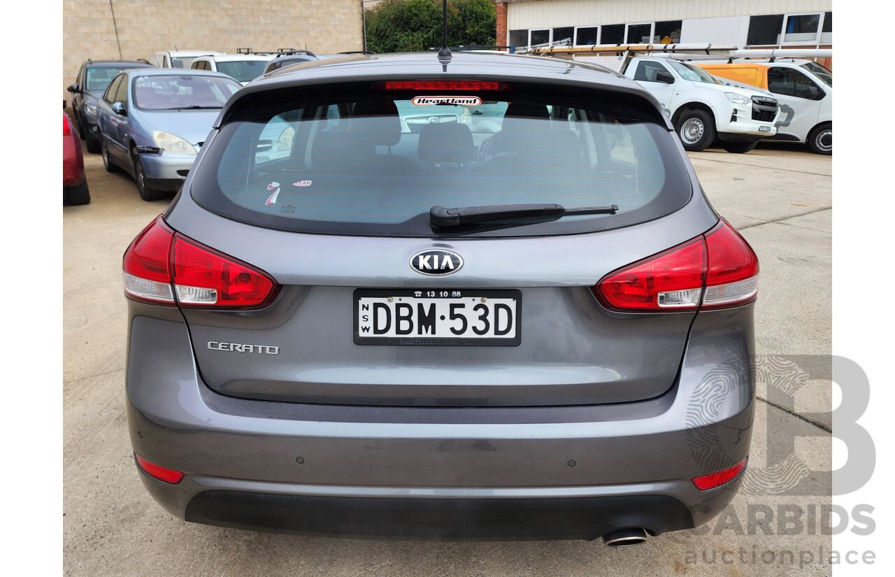 08/2015 Kia Cerato S FWD YD MY15 5D Hatchback Grey 1.8L