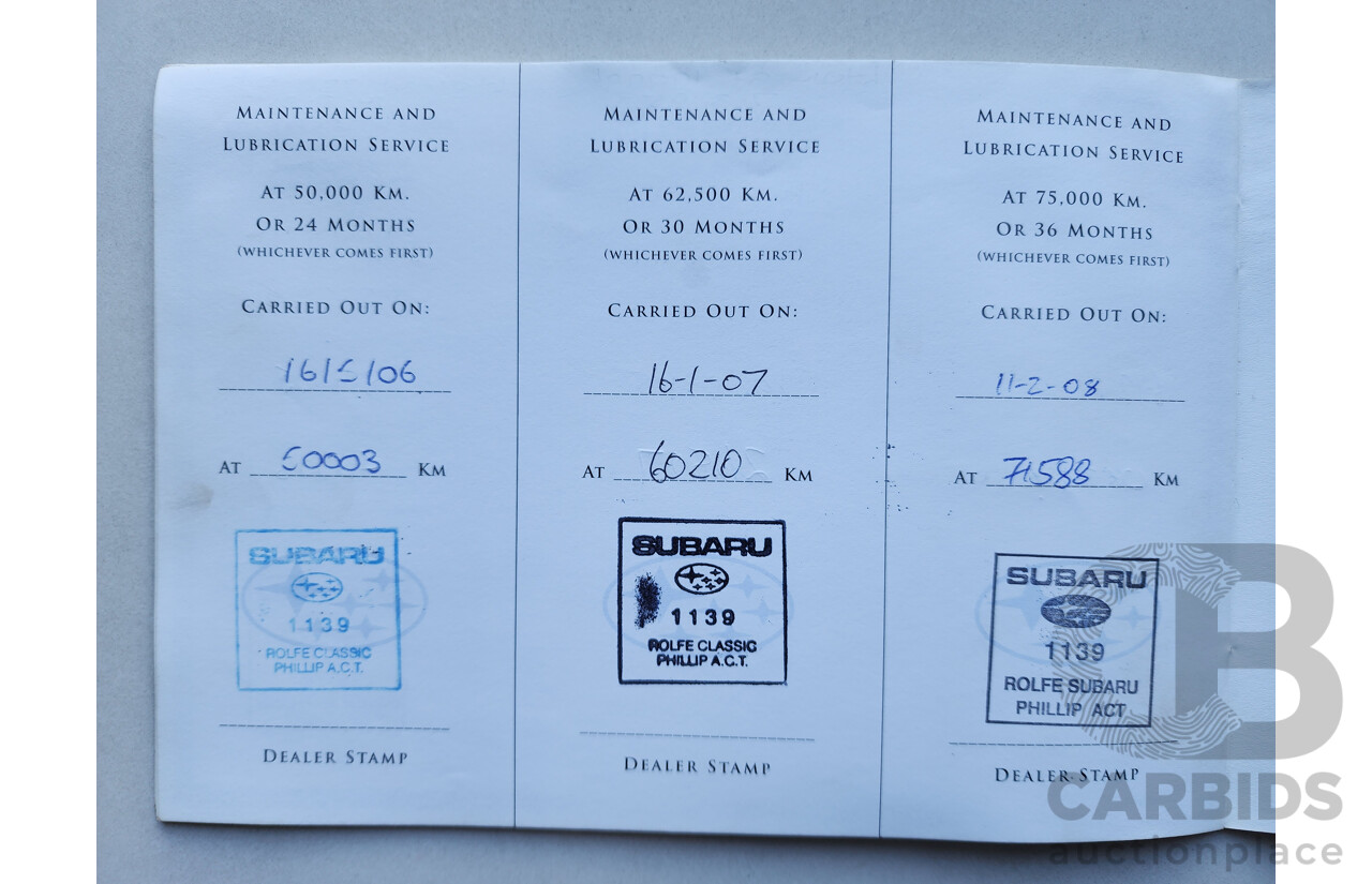 07/2004 Subaru Forester X AWD MY04 4D Wagon Blue 2.5L