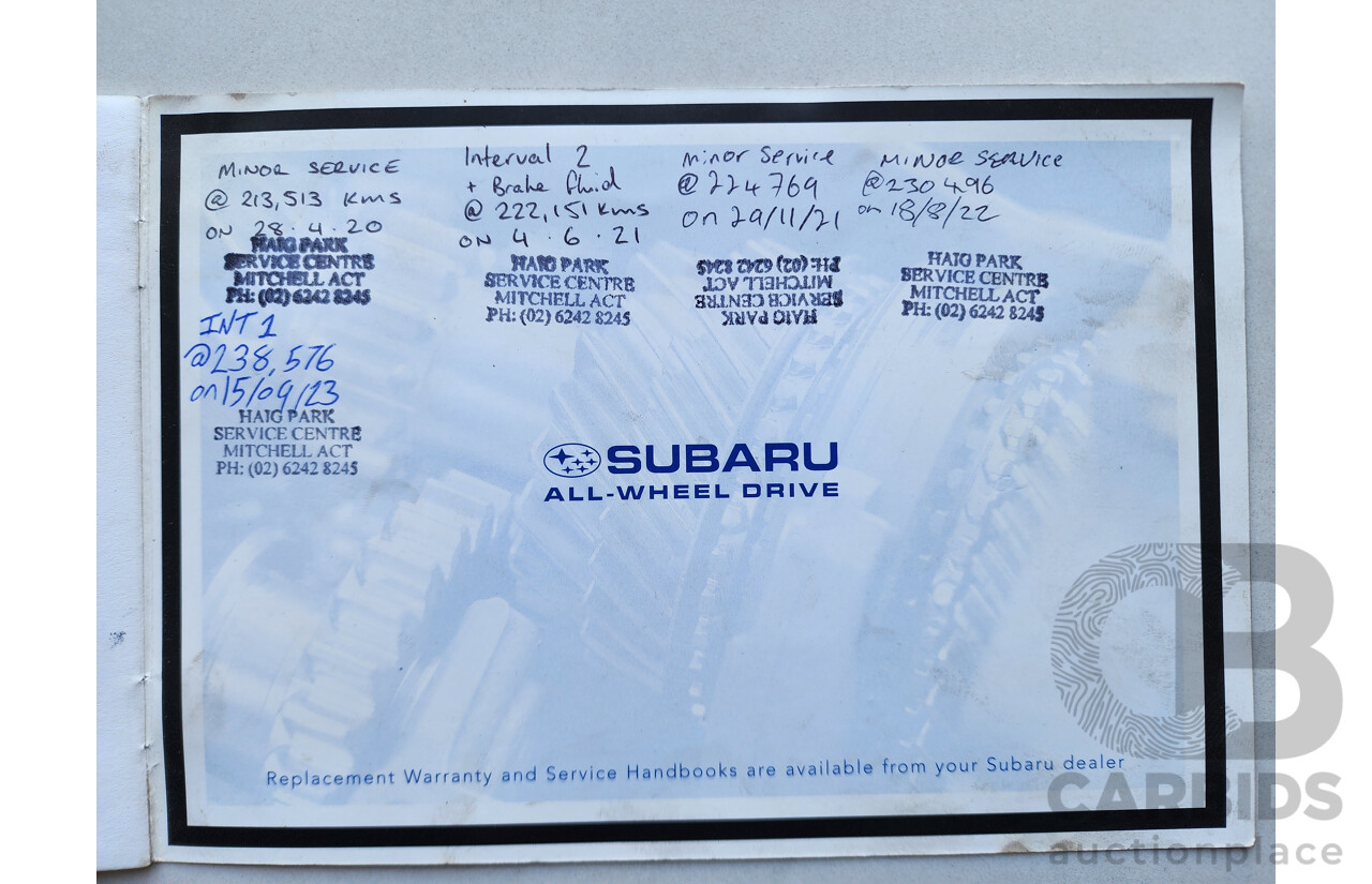 07/2004 Subaru Forester X AWD MY04 4D Wagon Blue 2.5L