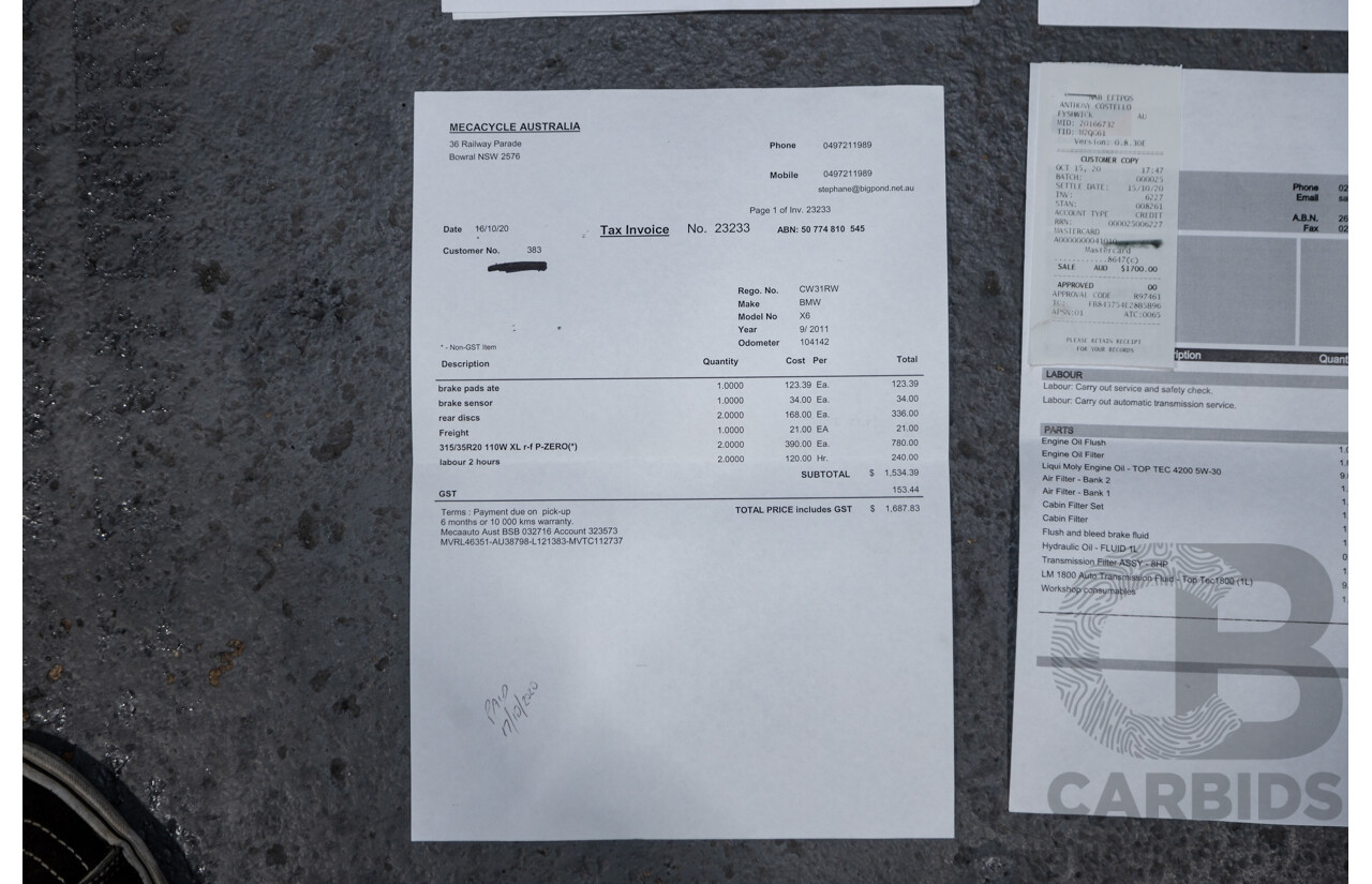 9/2011 BMW X6 Xdrive 50i (AWD) E71 MY11 4d Coupe Space Grey Metallic Twin Turbo V8 4.4L