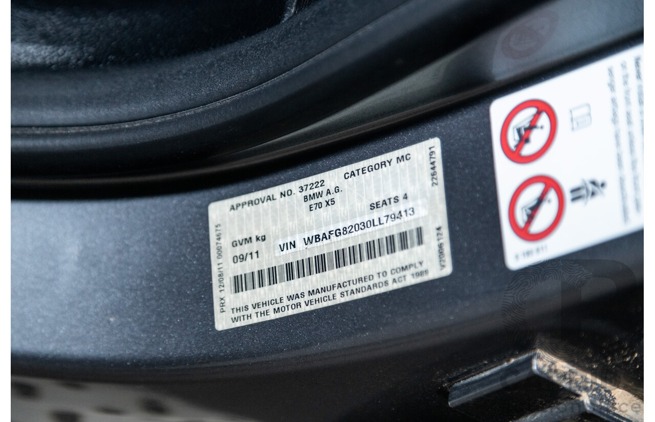 9/2011 BMW X6 Xdrive 50i (AWD) E71 MY11 4d Coupe Space Grey Metallic Twin Turbo V8 4.4L