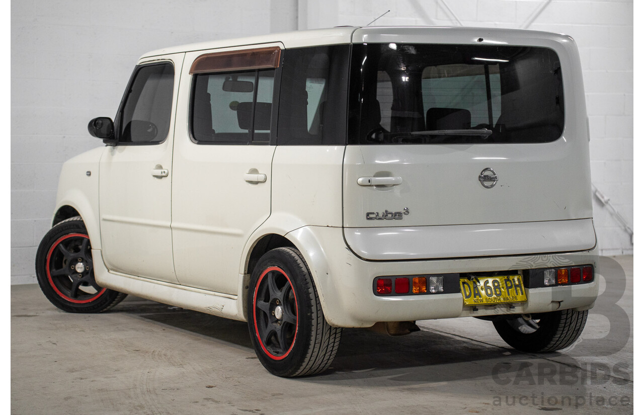 11/2004 Nissan Cube BGZ11 4d Wagon White 1.4L -  Used Import (dated 11/2004)
