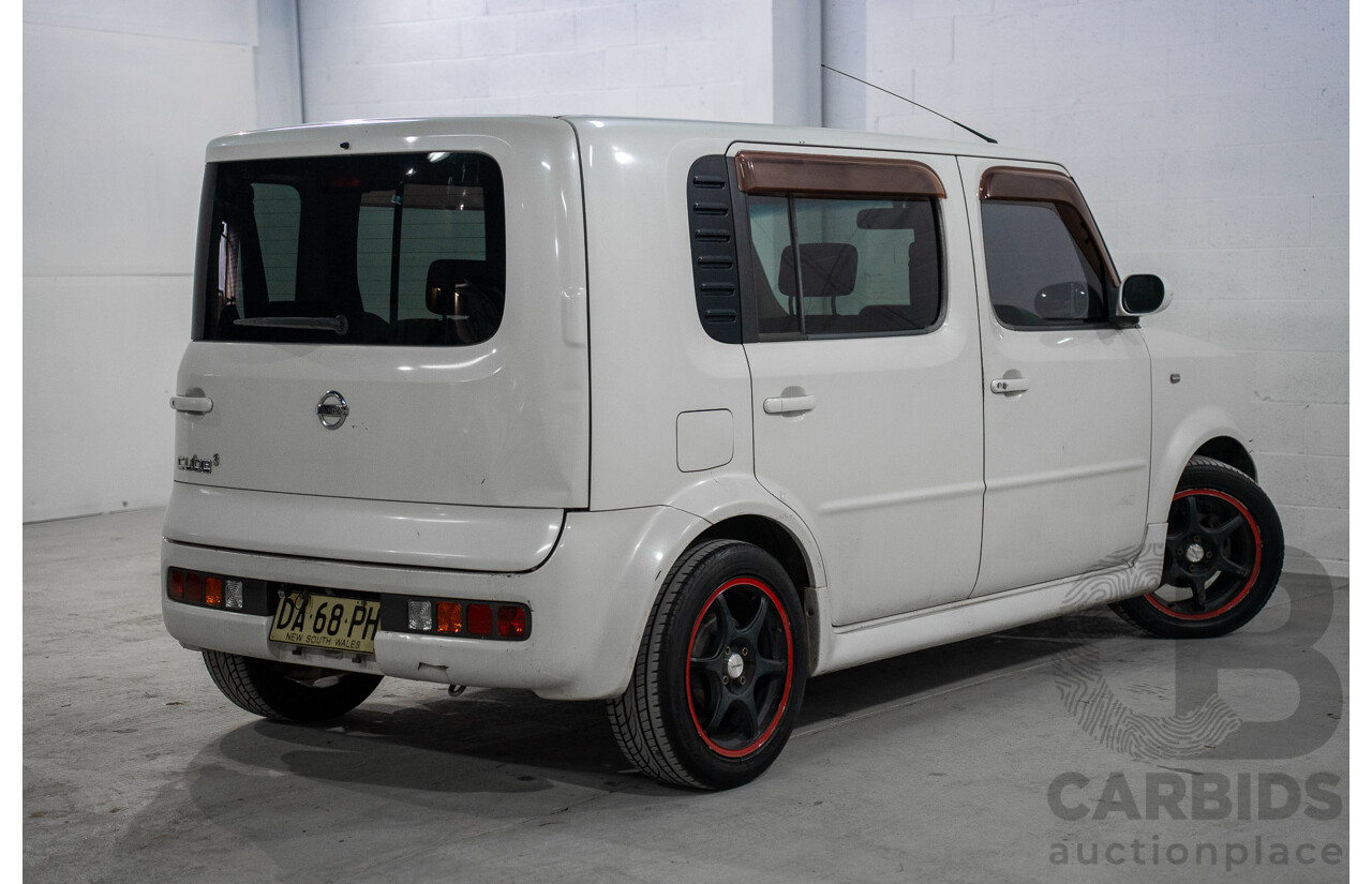 11/2004 Nissan Cube BGZ11 4d Wagon White 1.4L -  Used Import (dated 11/2004)