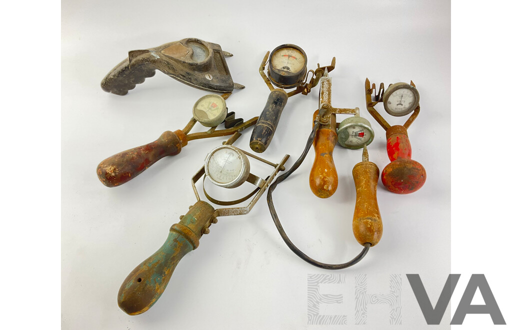 Vintage Battery Cell Testers/Volt Meters Including Wilsonia, Shadow Instruments, Boss, Davenset