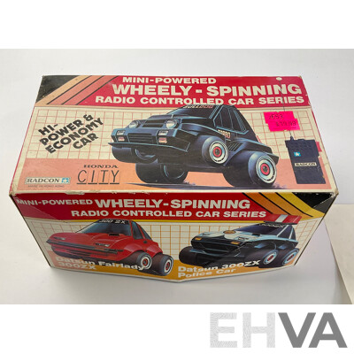 Vintage Radcon Wheely-Spinning Honda City Turbo Bulldog Remote Controlled Car in Original Packaging
