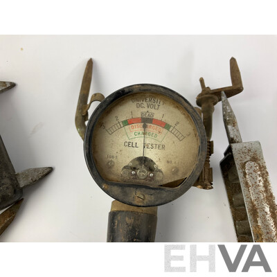 Vintage Battery Cell Testers/Volt Meters Including Wilsonia, Shadow Instruments, Boss, Davenset