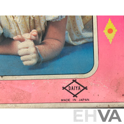 Vintage Sally Ann Doll with Matching Linen Set and Daiya Kitchen Sink in Original Boxes