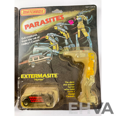 1980's Matchbox Parasites Including Extermaste Hunter and Gammasite Detection/Destruction in Original Packaging